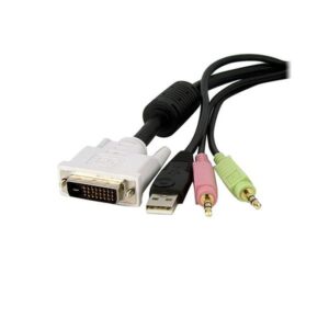 StarTech.com Cable de 3m para Switch Conmutador KVM 4en1 DVI-D Dual Link Doble Enlace USB con Audio Micrófono StarTech.com Cable de 3m para Switch Conmutador KVM 4en1 DVI-D Dual Link Doble Enlace USB con Audio Micrófono