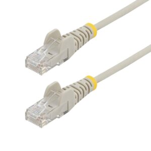 StarTech.com Cable de Red Ethernet CAT6 Delgado sin Enganches Gris de 7m - Cable RJ45 Snagless Slim 28AWG - Alambre de Cobre Puro - PoE 100W - con Alivios de Tensión - LSZH - Probado con Fluke