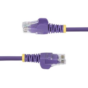 StarTech.com Cable de Red Ethernet CAT6 Delgado sin Enganches Morado de 3m - Cable RJ45 Snagless Slim 28AWG - Alambre de Cobre Puro - PoE 100W - con Alivios de Tensión - LSZH - Probado con Fluke StarTech.com Cable de Red Ethernet CAT6 Delgado sin Enganches Morado de 3m - Cable RJ45 Snagless Slim 28AWG - Alambre de Cobre Puro - PoE 100W - con Alivios de Tensión - LSZH - Probado con Fluke