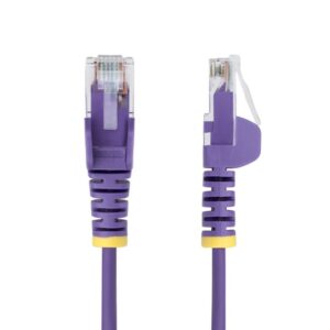 Alternative view of StarTech.com Cable de Red Ethernet CAT6 Delgado sin Enganches Morado de 5m - Cable RJ45 Snagless Slim 28AWG - Alambre de Cobre Puro - PoE 100W - con Alivios de Tensión - LSZH - Probado con Fluke