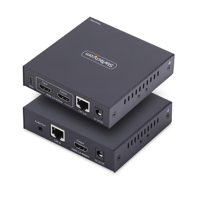 StarTech.com Extensor KVM HDMI 4K 60Hz por Redes Ethernet IP - Alargador KVM HDMI y USB por Ethernet - Sin Controladores - Juego Transmisor/Receptor - AVoIP - Incluye Elementos de Montaje - Imagen 2