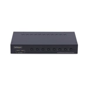 StarTech.com Switch KVM de 8 Puertos HDMI 4K 60Hz - Conmutador KVM HDMI 2.0 con Kit de Montaje 1U para Rack - con Hub USB de 4 Puertos - Conmutado por Botón y Teclas de Acceso Rápido - TAA