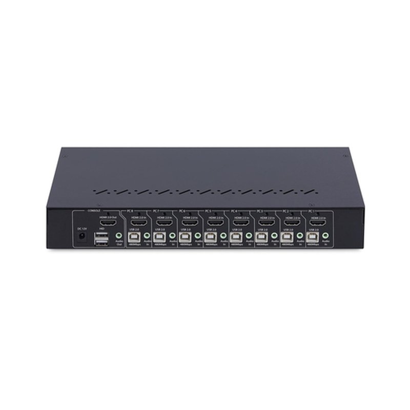 StarTech.com Switch KVM de 8 Puertos HDMI 4K 60Hz - Conmutador KVM HDMI 2.0 con Kit de Montaje 1U para Rack - con Hub USB de 4 Puertos - Conmutado por Botón y Teclas de Acceso Rápido - TAA - Imagen 4