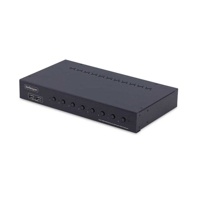 StarTech.com Switch KVM de 8 Puertos HDMI 4K 60Hz - Conmutador KVM HDMI 2.0 con Kit de Montaje 1U para Rack - con Hub USB de 4 Puertos - Conmutado por Botón y Teclas de Acceso Rápido - TAA StarTech.com Switch KVM de 8 Puertos HDMI 4K 60Hz - Conmutador KVM HDMI 2.0 con Kit de Montaje 1U para Rack - con Hub USB de 4 Puertos - Conmutado por Botón y Teclas de Acceso Rápido - TAA