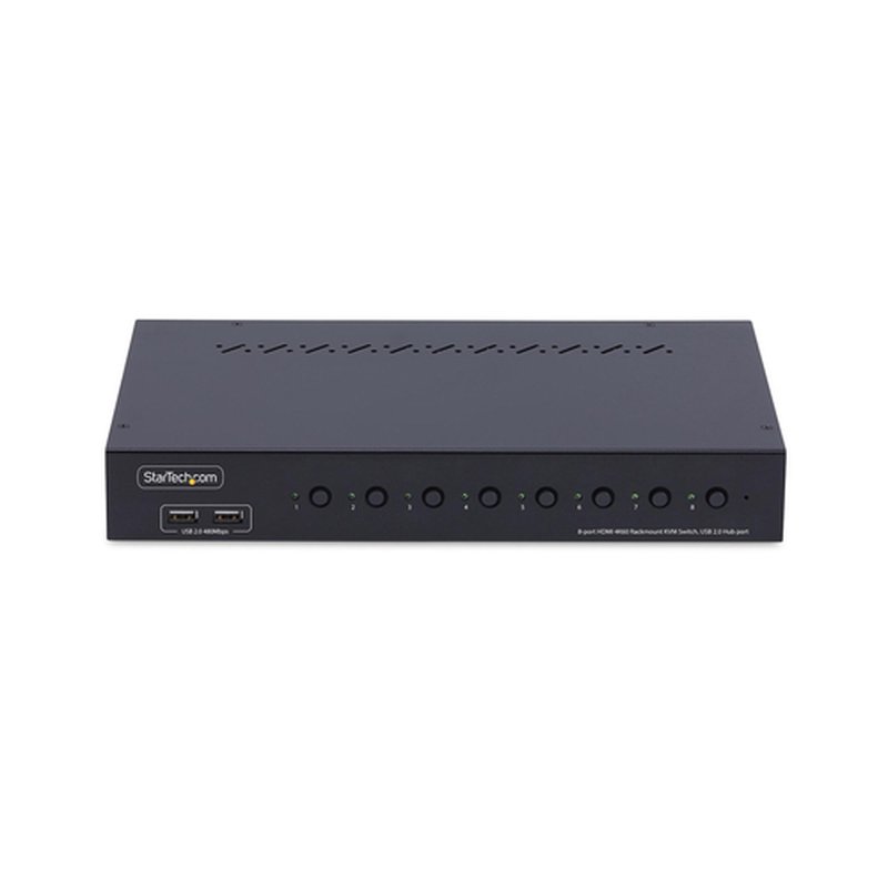 StarTech.com Switch KVM de 8 Puertos HDMI 4K 60Hz - Conmutador KVM HDMI 2.0 con Kit de Montaje 1U para Rack - con Hub USB de 4 Puertos - Conmutado por Botón y Teclas de Acceso Rápido - TAA StarTech.com Switch KVM de 8 Puertos HDMI 4K 60Hz - Conmutador KVM HDMI 2.0 con Kit de Montaje 1U para Rack - con Hub USB de 4 Puertos - Conmutado por Botón y Teclas de Acceso Rápido - TAA - Imagen 3