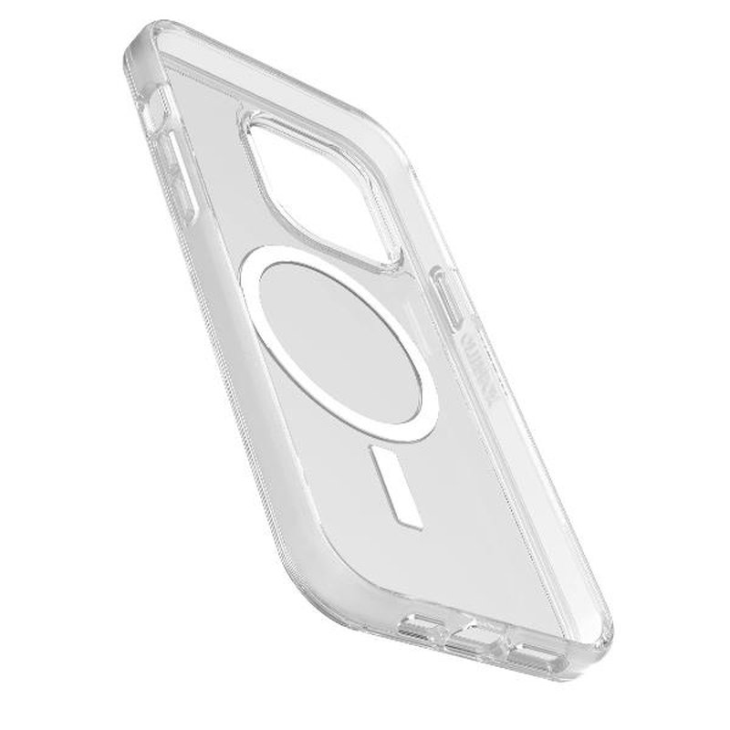 OtterBox Symmetry Series+ - Carcasa trasera para teléfono móvil - con MagSafe - compatibilidad con MagSafe - policarbonato, goma sintética, 50 % de plástico reciclado - transparente - diseño estilizado - para Apple iPhone 14 Pro Max OtterBox Symmetry Series+ - Carcasa trasera para teléfono móvil - con MagSafe - compatibilidad con MagSafe - policarbonato, goma sintética, 50 % de plástico reciclado - transparente - diseño estilizado - para Apple iPhone 14 Pro Max
