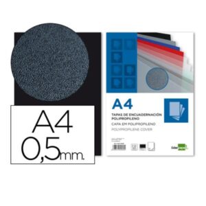 TAPA ENC POLIP A4 0.5MM NEG 100U