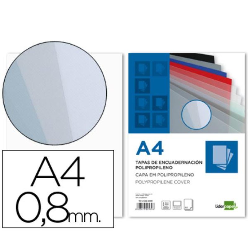 TAPA ENC POLIP A4 0.8MM TRANSP 5 TAPA ENC POLIP A4 0.8MM TRANSP 5