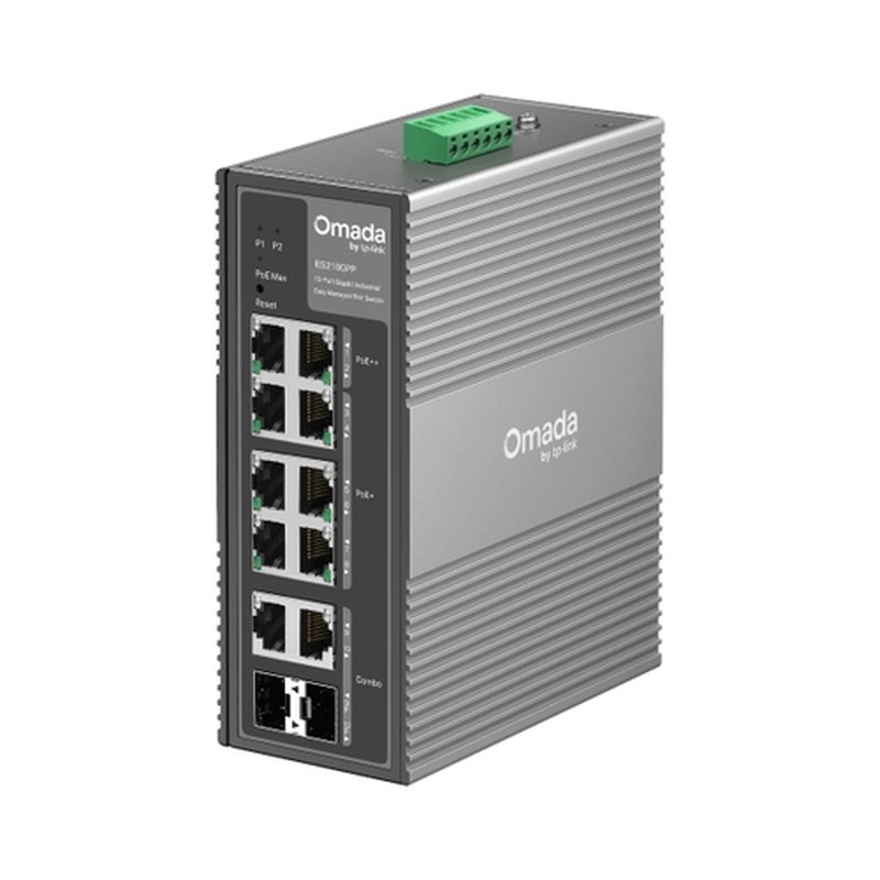 TP-Link Omada IES210GPP switch Gestionado Gigabit Ethernet (10/100/1000) Energía sobre Ethernet (PoE) DIN rail Gris - Imagen 3