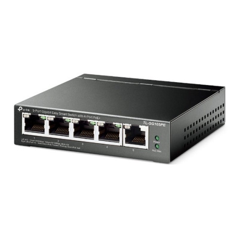 TP-Link TL-SG105PE switch Gestionado L2 Gigabit Ethernet (10/100/1000) Energía sobre Ethernet (PoE) Negro - Imagen 2