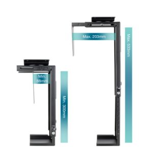 TooQ Soporte Metálico para CPU para Escritorio/Pared, Negro TooQ Soporte Metálico para CPU para Escritorio/Pared, Negro