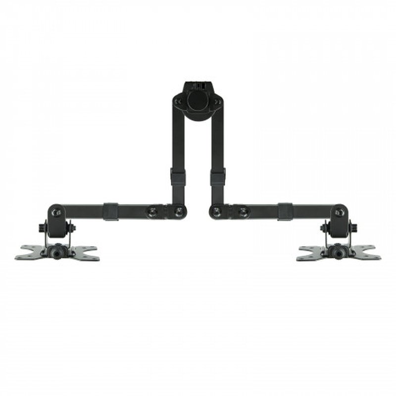 TooQ Soporte de Mesa Giratorio e Inclinable para 2 Pantallas (Monitor / TV Plasma / LCD / LED) 13” – 32”, de Dos Brazos, Negro - Imagen 9