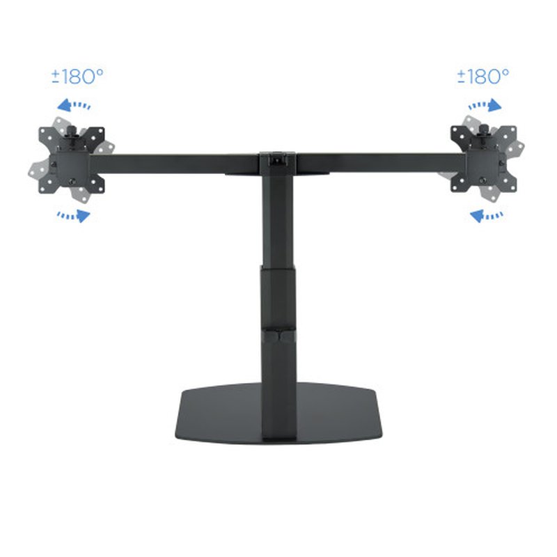 TooQ Soporte de mesa para 2 pantallas (monitor / plasma / LCD / LED) 17"-27" - Imagen 6