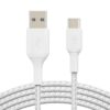 USB-A to USB-C Cable Braided 3M White