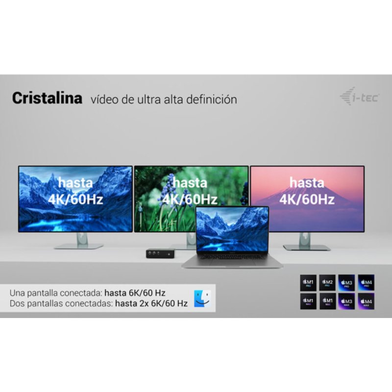 i-tec Thunderbolt5 Quattro Display Docking Station, 5x USB, 2.5 GLAN + Power Delivery 140W - Imagen 9