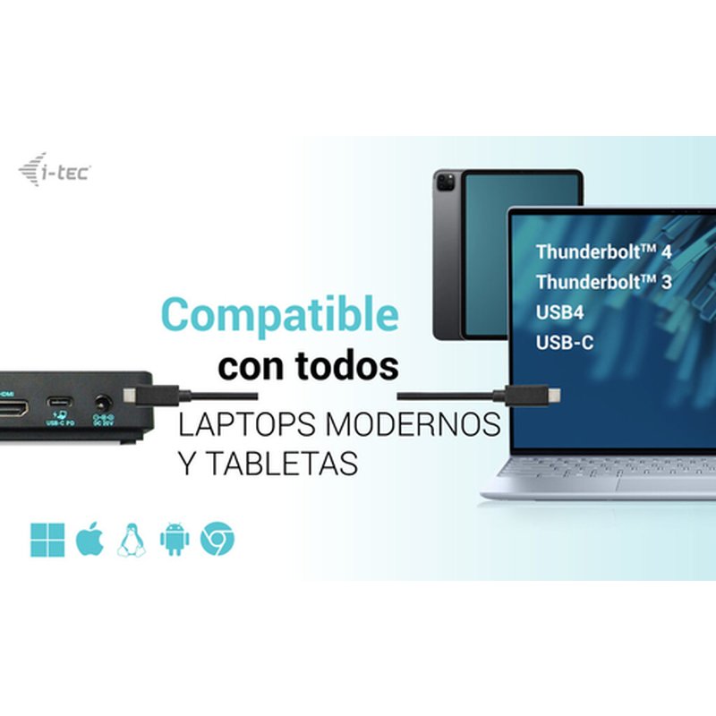 i-tec USB-C Triple Display Docking Station Gen 2 Pro + Power Delivery 100W - Imagen 7