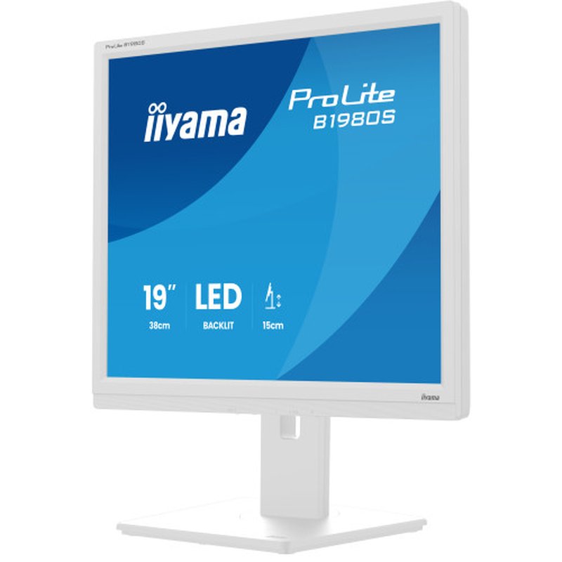 iiyama ProLite B1980S-W1 pantalla para PC 48,3 cm (19") 1280 x 1024 Pixeles SVGA LED Blanco - Imagen 3