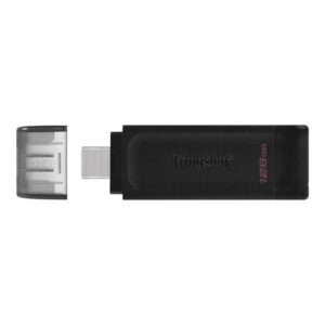 Kingston Technology DataTraveler 70 unidad flash USB 128 GB USB Tipo C 3.2 Gen 1 (3.1 Gen 1) Negro