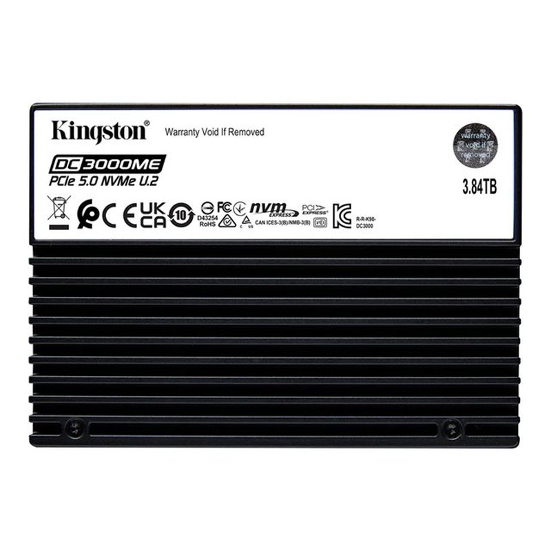 Kingston Technology 3,84TB DC3000ME U.2 PCIe 5.0 NVMe TCG Opal SSD para empresas Kingston Technology 3,84TB DC3000ME U.2 PCIe 5.0 NVMe TCG Opal SSD para empresas
