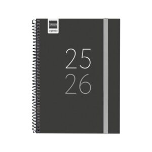 AGENDA ESCOLAR 2025-2026 SECUNDARIA 4º 155X212 SEMANA VISTA HORIZONTAL NEGRO+ FINOCAM 634204026