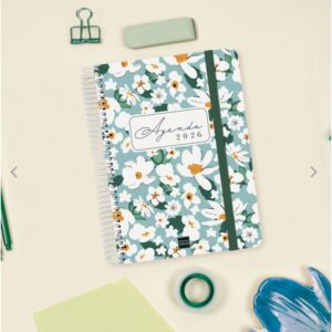 Alternative view of AGENDA 16 MESES SEPTIEMBRE 2025-DICIEMBRE 2026 CLOE E10-155X212 SEMANA VISTA HORIZONTAL VERDE+ FINOCAM 627100326