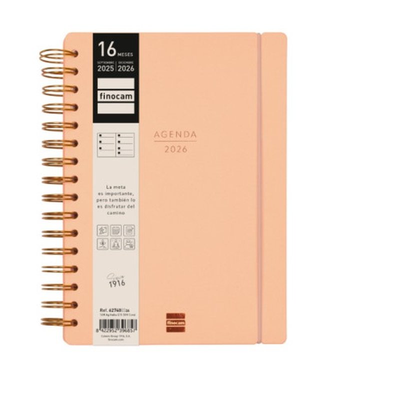 AGENDA 16 MESES SEPTIEMBRE 2025-DICIEMBRE 2026 HAIKU E10-155X212 SEMANA VISTA HORIZONTAL CORAL+ FINOCAM 627400326 AGENDA 16 MESES SEPTIEMBRE 2025-DICIEMBRE 2026 HAIKU E10-155X212 SEMANA VISTA HORIZONTAL CORAL+ FINOCAM 627400326