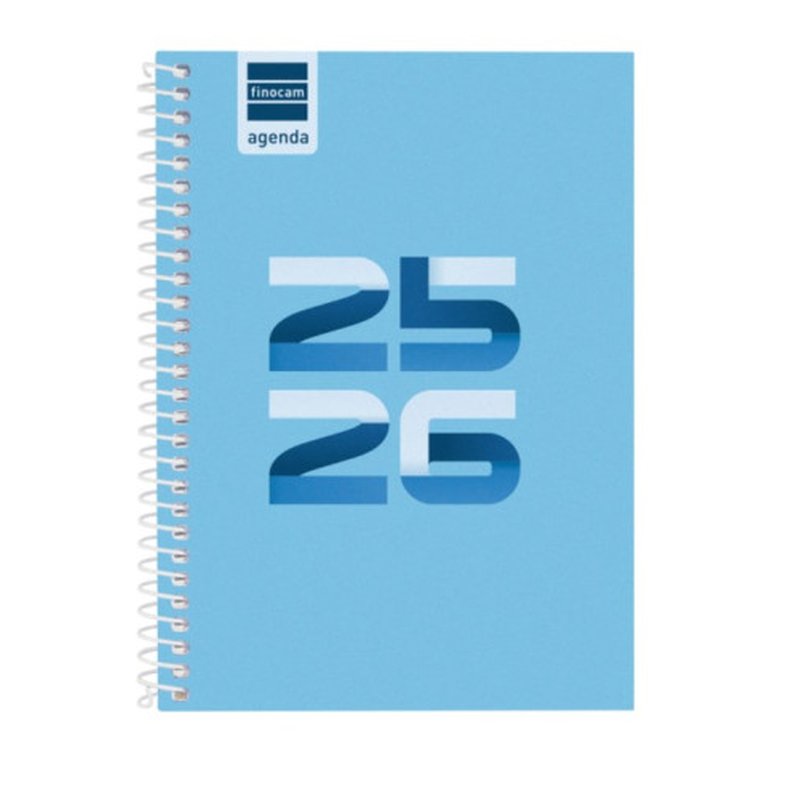 AGENDA ESCOLAR 2025-2026 COOL 8º 120X164 SEMANA VISTA HORIZONTAL AZUL+ FINOCAM 645000126 - Imagen 3
