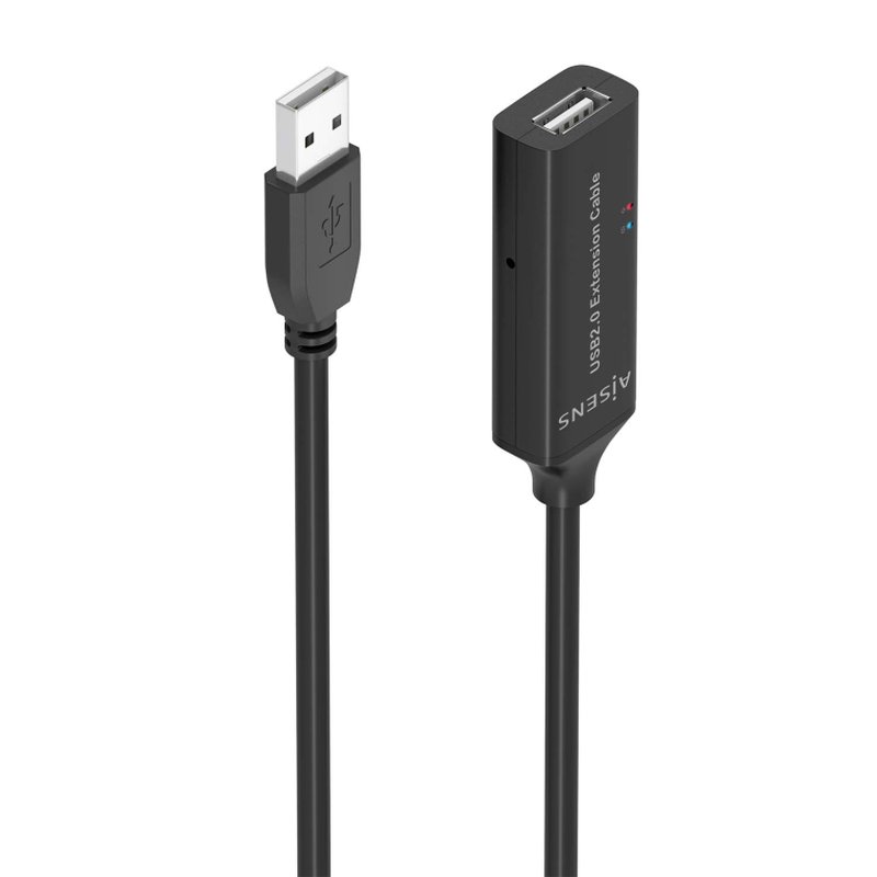 AISENS Cable USB 2.0 Prolongador con Amplificador, Tipo A/M-A/H, Negro, 15m AISENS Cable USB 2.0 Prolongador con Amplificador, Tipo A/M-A/H, Negro, 15m