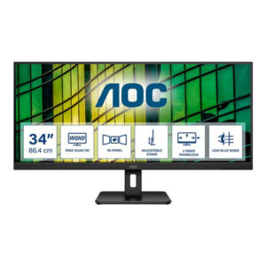 AOC U34E2M pantalla para PC 86,4 cm (34") 3440 x 1440 Pixeles Wide Quad HD Negro