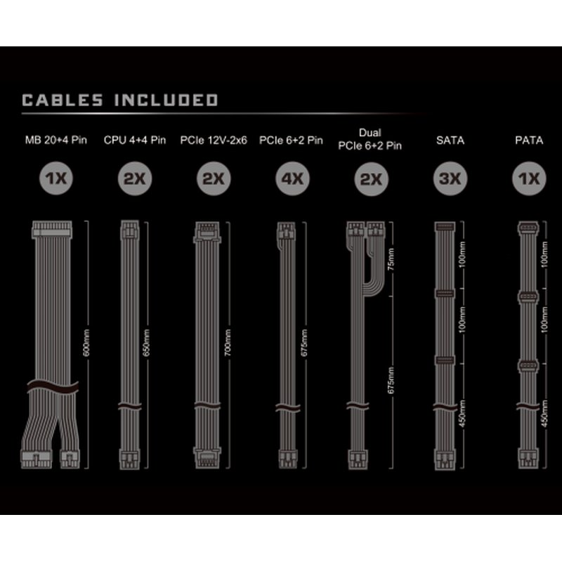 Asrock Taichi TC-1300T unidad de fuente de alimentación 1300 W 20+4 pin ATX ATX Negro - Imagen 7