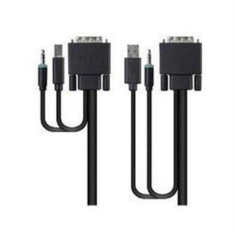 Belkin F1D9012B06 cable para video, teclado y ratón (kvm) Negro 1,8 m