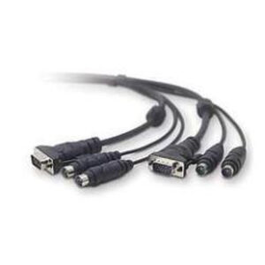 Belkin OmniView All-In-One Universal KVM Cable Kit 6Ft. cable para video, teclado y ratón (kvm) Negro 1,8 m