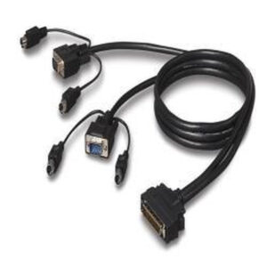 Belkin OmniView ENTERPRISE Series Dual-Port PS/2 KVM Cable cable para video, teclado y ratón (kvm) Negro 4,5 m