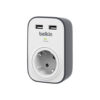 Belkin SurgeCube Negro, Blanco 1 salidas AC