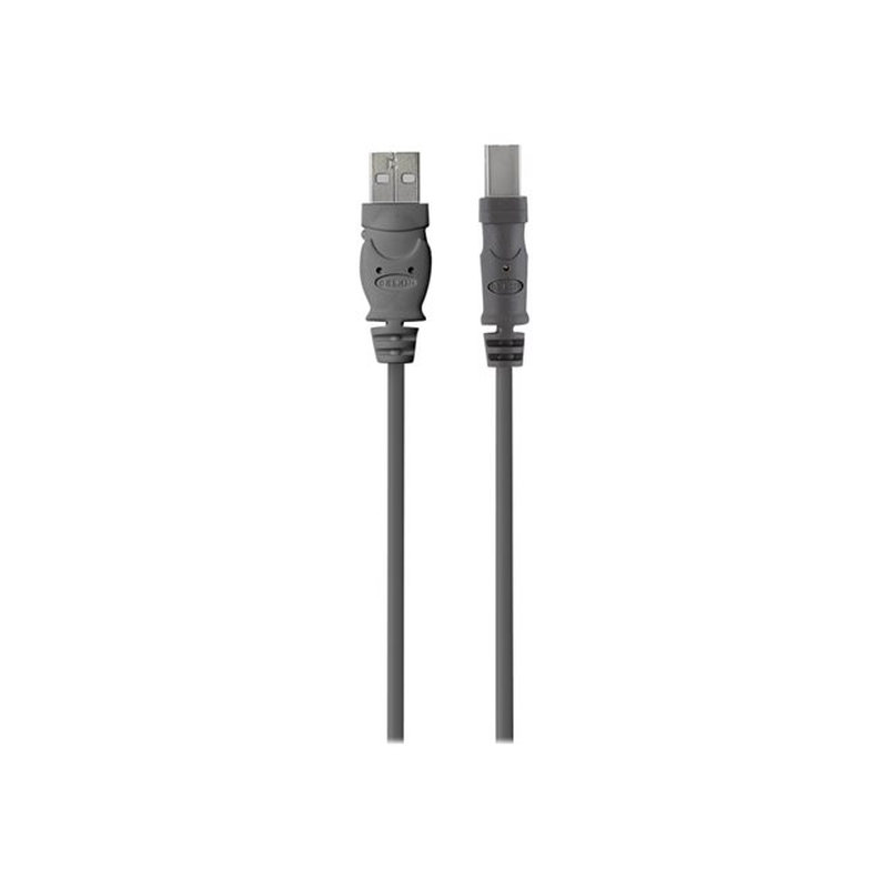 Belkin USB 2.0 A - USB 2.0 B, 4.8m cable USB 4,8 m USB A USB B Gris - Imagen 3