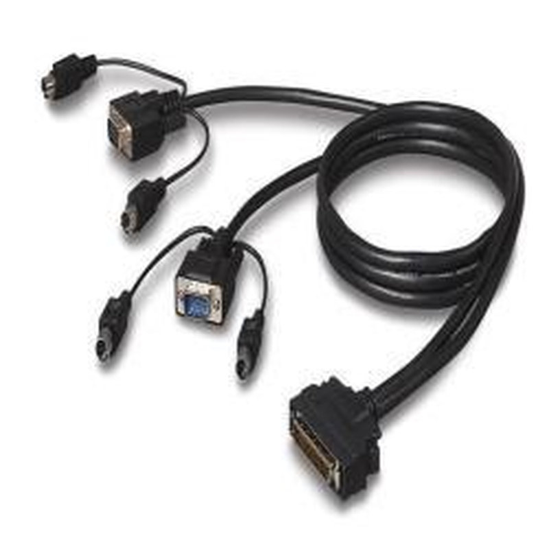 Belkin VGA & PS/2 KVM 3m cable para video, teclado y ratón (kvm) Negro