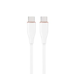 CABLE DE CARGA Y DATOS GEMBIRD (PD) TIPO-C SILICONA ALTA CALIDAD 1,5M BLANCO