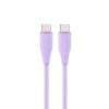 CABLE DE CARGA Y DATOS GEMBIRD (PD) TIPO-C SILICONA ALTA CALIDAD 1,5M MORADO
