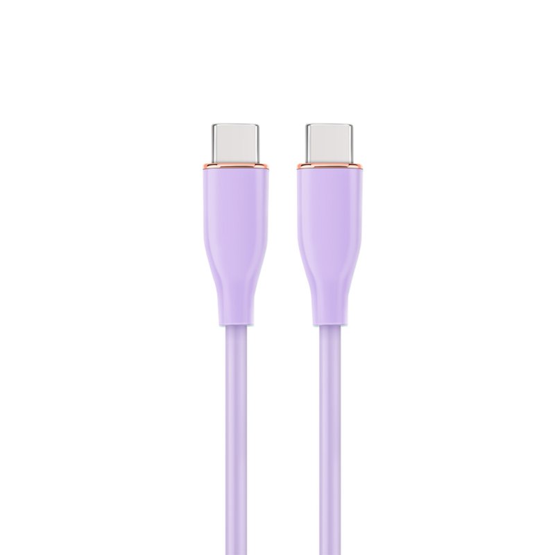 CABLE DE CARGA Y DATOS GEMBIRD (PD) TIPO-C SILICONA ALTA CALIDAD 1,5M MORADO