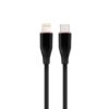 CABLE DE CARGA Y DATOS GEMBIRD USB TIPO-C A 8 PINES DE SILICONA PREMIUM 1,5M BK