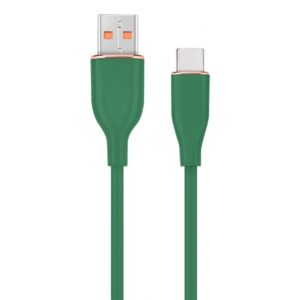 CABLE DE CARGA Y DATOS GEMBIRD USB TIPO C DE SILICONA PREMIUM 1,5 M VERDE