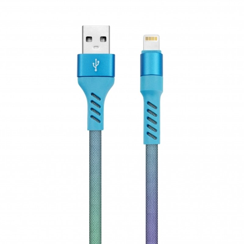 CABLE UNOTEC USB MACHO / LIGHTNING NYLON RAINBOW 1M CABLE UNOTEC USB MACHO / LIGHTNING NYLON RAINBOW 1M