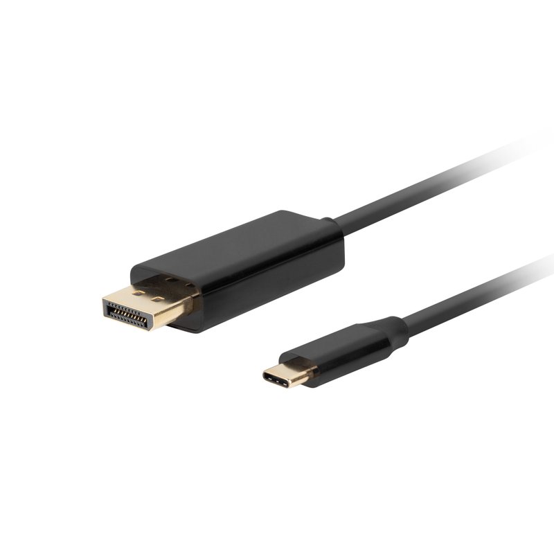 CABLE USB-C A DISPLAYPORT LANBERG MACHO/MACHO 1.0M 4K 60HZ NEGRO CABLE USB-C A DISPLAYPORT LANBERG MACHO/MACHO 1.0M 4K 60HZ NEGRO