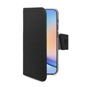 Celly WALLY1063 funda para teléfono móvil 16,8 cm (6.6") Funda cartera Negro