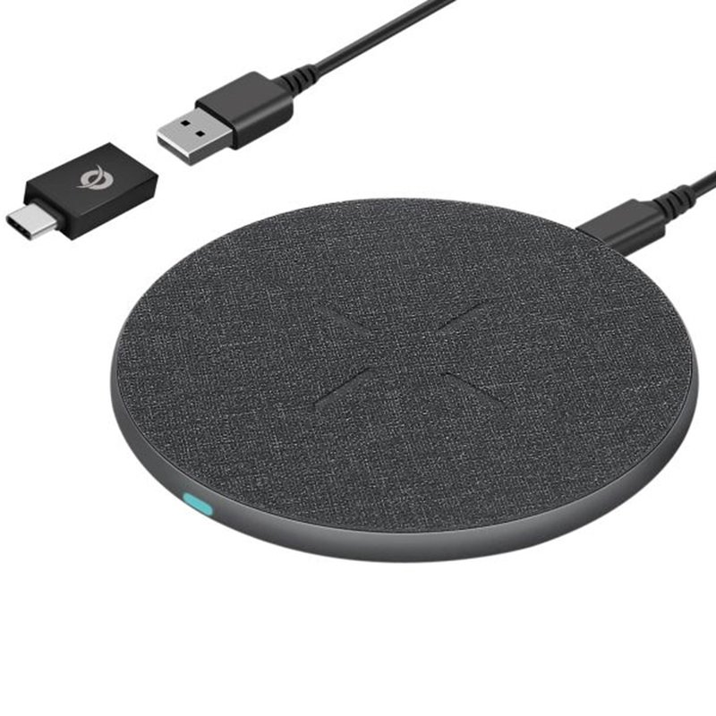 Conceptronic GORGON03G cargador de dispositivo móvil Auriculares, Smartphone Gris USB Cargador inalámbrico Carga rápida Interior