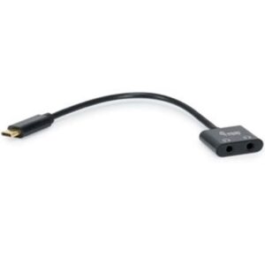 Equip 133469 cable de audio 0,15 m USB C 2 x 3.5mm Negro