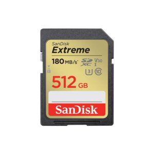Extreme 512GB SDXC 180MB/s UHS-I C10 U3