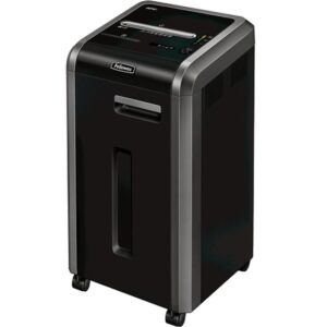 Fellowes 225Ci triturador de papel Corte cruzado 24 cm Negro, Plata