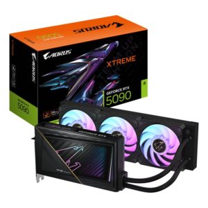 GIGABYTE AORUS GeForce RTX 5090 XTREME WATERFORCE 32G Tarjeta Gráfica - 32 GB GDDR7, 512 bits, PCI-E 5.0, 2655 MHz Frecuencia Base, 3 x DP 2.1a, 1 x HDMI 2.1b, NVIDIA DLSS 4, GV-N5090AORUSX W-32GD