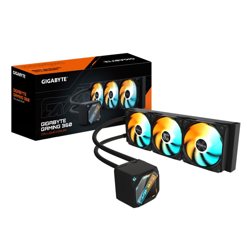 GIGABYTE GAMING 360 Refrigeración Líquida para CPU - 3x120 mm Ventiladores ARGB, Mecanismo de enclavamiento deslizante, DAISY-CHAIN, Compatible con Intel LGA 1851 y AMD AM5 GIGABYTE GAMING 360 Refrigeración Líquida para CPU - 3x120 mm Ventiladores ARGB, Mecanismo de enclavamiento deslizante, DAISY-CHAIN, Compatible con Intel LGA 1851 y AMD AM5